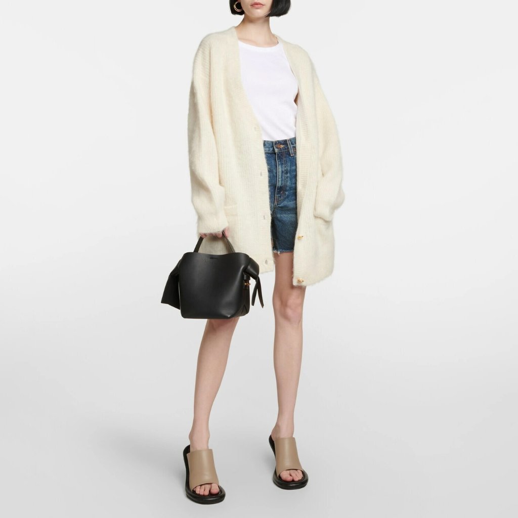 Nili Lotan Indiana Cardigan Oversized Alpaca Blend Ivory Size Medium New Nwt